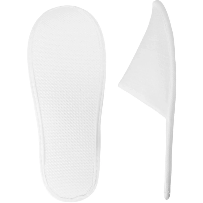 Тапочки Люкс одноразовые махровые закрытый мыс белые 50 пар/уп