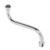 Излив для смесителя ZEIN, 3/4", S-образный, нержавеющая сталь, по оси 23 см, аэратор пластик
