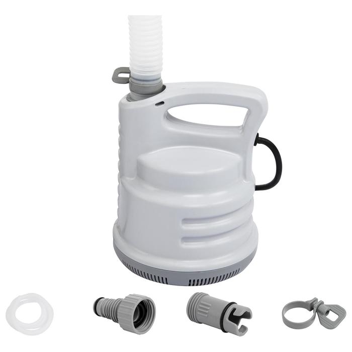 Дренажный насос, шланг 5 м, набор адаптеров 220-240В 80Вт, IPX8, 58230 Bestway Дренажный насос, шланг 5 м, набор адаптеров 220-240В 80Вт, IPX8, 58230 Bestway