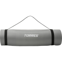 Коврик для йоги TORRES SOFT, YL10112, NBR(синт.каучук), толщина 1,2см/серый