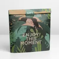 Пакет упаковочный с наклейками Enjoy this moment, 20 х 30 х 5 см