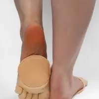 Полустельки с закрытыми пальцами, 12 см, пара, бежевые