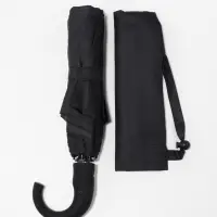 Зонт полуавтоматический &laquo;Мрак&raquo;, эпонж, 3 сложения, 8 спиц, R=47/55 см, d=94 см, чёрный