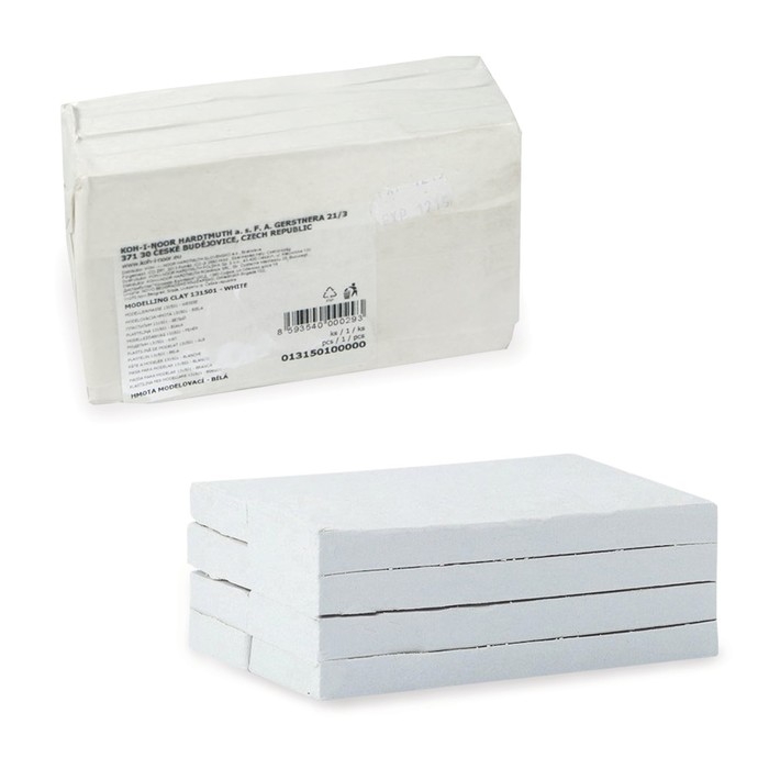 Пластилин 1 кг школьный, белый, мягкий Пластилин 1 кг школьный, белый, мягкий