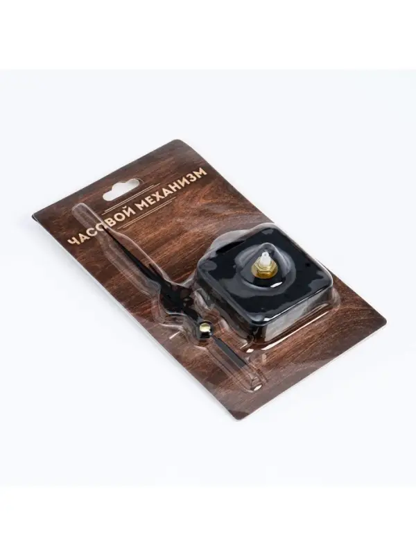 Часовой механизм со стрелками &laquo;Соломон-2&raquo;, плавный ход, шток 16 мм, стрелки 55/80/88 мм, чёрные