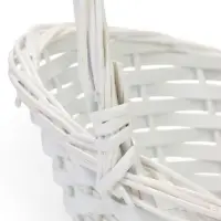 Корзина плетёная, 25&times;25&times;13 см, ручка h=17 см, ива, белая, Greengo