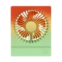 Вентилятор настольный YS2202B, портативный, осевой, 500 мАч, 3 режима, зелёно-оранжевый