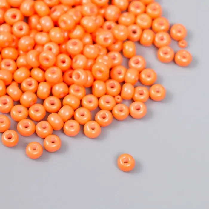 Бисер стекло 6/0  Бисер стекло 6/0 "Апельсин" 15 гр