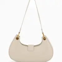 Сумка женская багет TEXTURA на молнии, 30&times;5&times;17 см, молочная