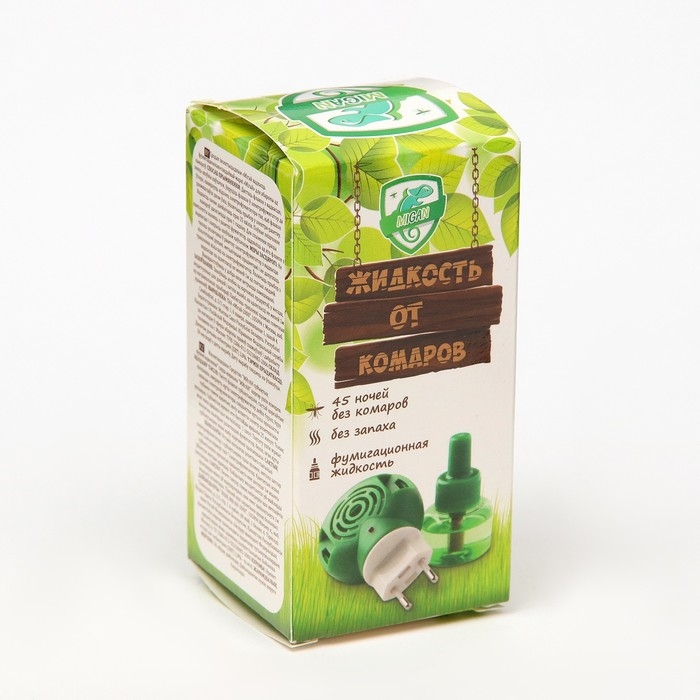 Дополнительный флакон-жидкость Дополнительный флакон-жидкость "Migan", от комаров, 45 ночей, без запаха, 30 мл