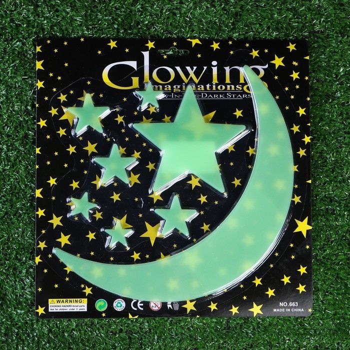 Набор светящегося декора Набор светящегося декора "Месяц и звезды" 8 шт.