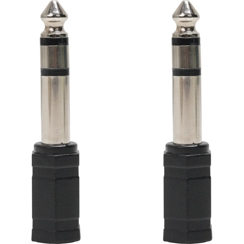 Переходник аудио стерео 6.35мм M (штекер) --> 3.5мм F (гнездо) VCOM <CA546