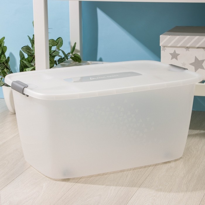 Бокс универсальный, на колёсиках, 46 л, 60×40×29 см, цвет МИКС Бокс универсальный, на колёсиках, 46 л, 60×40×29 см, цвет МИКС