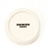 Миска керамическая с морковками 100 мл 8.8&times;8.8&times;3 см, зелёно-белая