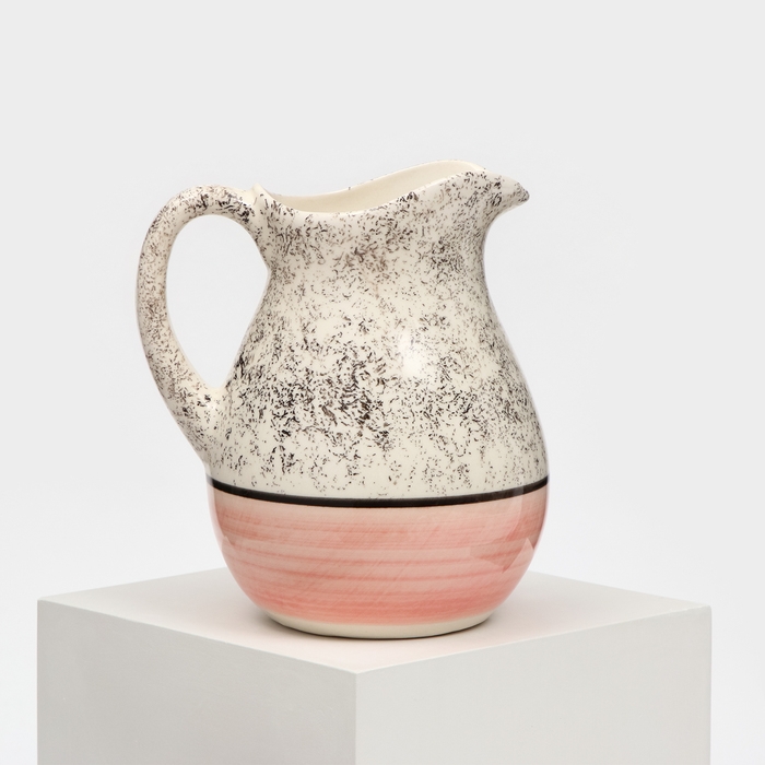 Кувшин керамический  Кувшин керамический "Персия", 1,5 л, розовый, 1 сорт, Иран