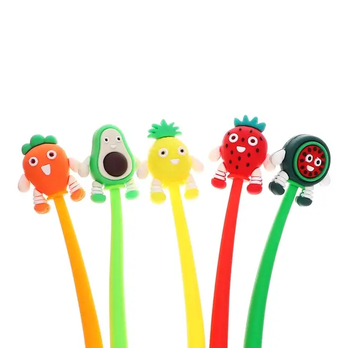 Ручка-прикол Calligrata &laquo;Фрукты&raquo;, синий стержень, гелевая, МИКС