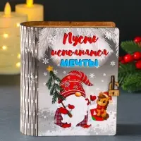 Новогодняя копилка-шкатулка "Пусть исполняются мечты" 14х12х5 см
