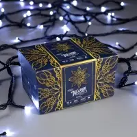 Гирлянда &laquo;Нить&raquo; 10 м, IP44, УМС, тёмная нить, 100 LED, свечение белое, мерцание белым, 220 В