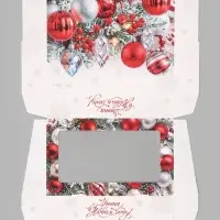 Коробка подарочная, самосборная &laquo;Новогодние игрушки&raquo;, 20&times;12&times;4 см