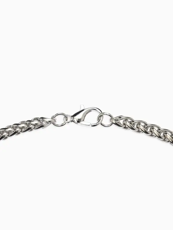 Кулон-оберег &laquo;Волки&raquo;, воют на луну, цвет чернёное серебро, 59 см