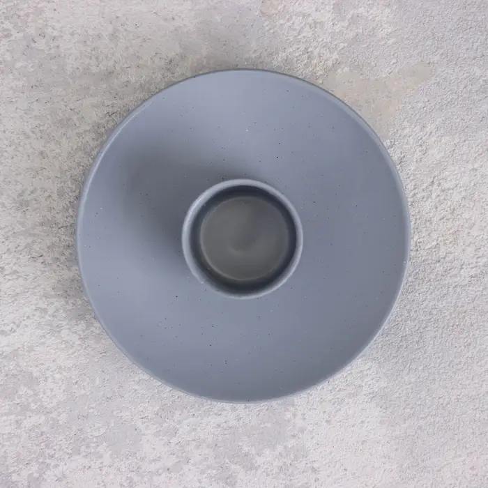 Подсвечник "Лотос 2Н" металл на 1 свечу, 7,5х2,5 см, серый