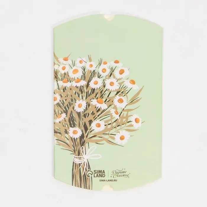 Коробка подарочная складная фигурная, упаковка, «Ромашки», 11 х 8 х 2 см Коробка подарочная складная фигурная, упаковка, «Ромашки», 11 х 8 х 2 см