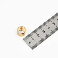 Замок-концевик магнитный, L=20 мм, d (внутренний)=12 мм, (набор 2 шт.), цвет золото