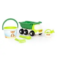Набор игрушек для песочницы &laquo;Сафари&raquo;, 6 предметов: самосвал, ведро, ситечко, совок, грабельки, лейка, МИКС