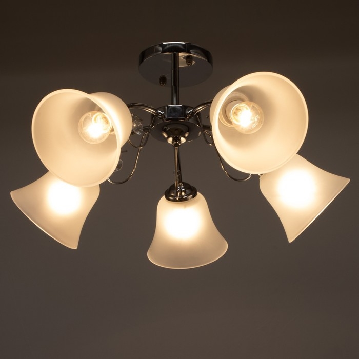 Люстра 2027/5 E27 60Вт хром 55х55х25 см BayerLux