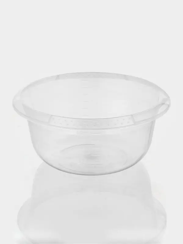 Миска с мерным делением, 2 л, пластик, прозрачная