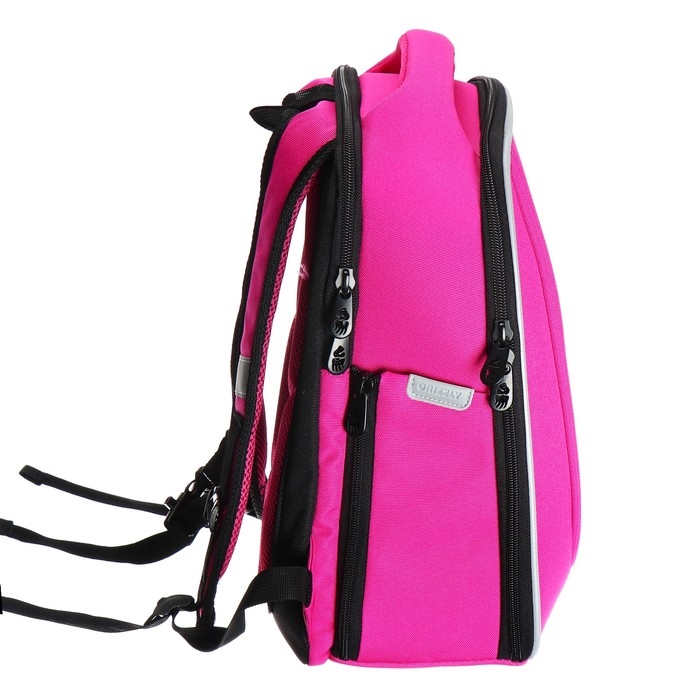 Ранец каркасный, 36 х 29 х 18 см, Grizzly, + брелок, плюшевый, фуксия Ранец каркасный, 36 х 29 х 18 см, Grizzly, + брелок, плюшевый, фуксия