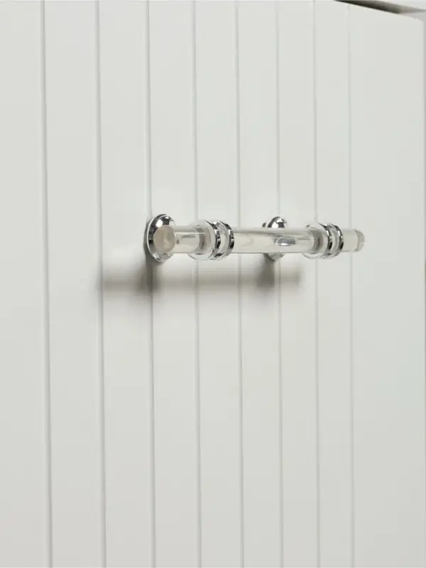 Ручка-скоба CAPPIO PK106, м/о 96 мм, d=12 мм, пластик, цвет прозрачный/хром