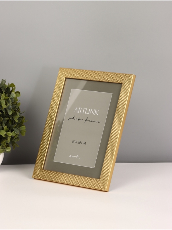 Фоторамка пластик "Lucy" 15х20 см, золото