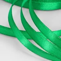 Лента атласная, 6 мм, 23&plusmn;1 м, зелёная №19