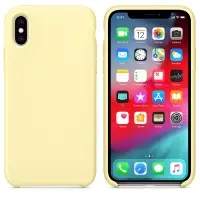 Чехол Iph XS Silicon Case 100% ORG Mellow Yellow (c LOGO)