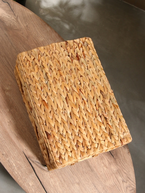 Корзина плетеная 45x30x20 см, водный гиацинт