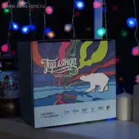 Гирлянда &laquo;Занавес&raquo; 2&times;1.5 м с насадками &laquo;Ёжики&raquo;, IP20, прозрачная нить, 360 LED, свечение мульти, 8 режимов, 220 В