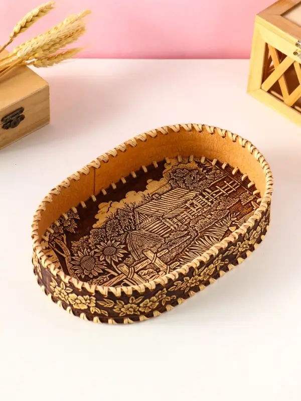 Сухарница Сухарница "Деревенька", 23,5х16х5х4,5 см, береста