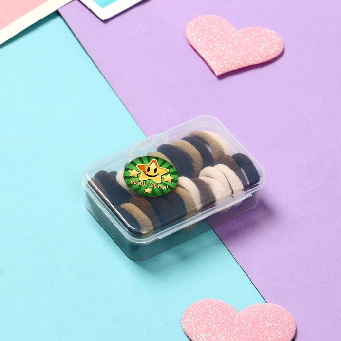 Резинка для волос  Резинка для волос "Махрушка фруктики" (набор 25 шт) 1,5 см, коричневый