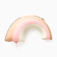 Воздушный шар фольгированный 32" "Радуга"  розовый сатин