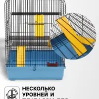 Клетка для грызунов "Сеня 3-1", 49&times;36&times;51 см, цвет МИКС