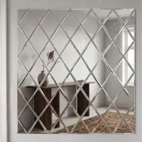 Зеркало настенное &laquo;Ромбы&raquo;, на клеевой основе, акриловое, 58 шт., 100&times;100 см