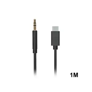 Кабель AUX TYPE-C - 3.5mm. Bride черный 1M