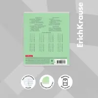 Тетрадь 24 листа в клетку, ErichKrause &laquo;Классика&raquo;, обложка мелованный картон, зелёная