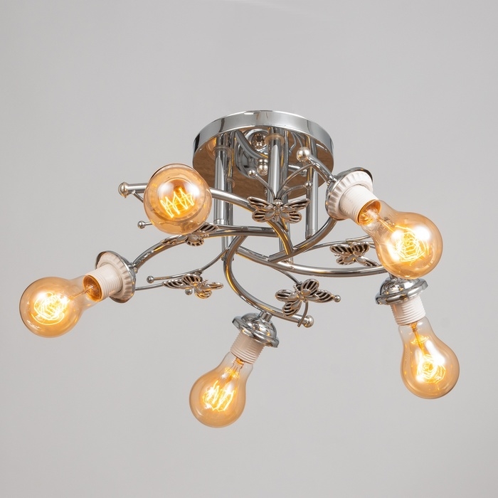 Люстра Люстра "Гита" бп 5х40Вт Е27 Хром МОДЕЛЬ: 2800104