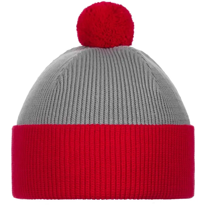 Шапка Snappy, светло-серая с красным Шапка Snappy, светло-серая с красным