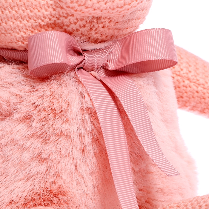 Мягкая игрушка «Зайка вязаный», цвет розовый, 38 см Мягкая игрушка «Зайка вязаный», цвет розовый, 38 см