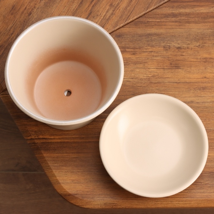 Горшок цветочный Горшок цветочный "Мессина" серый серебро 1,4 л