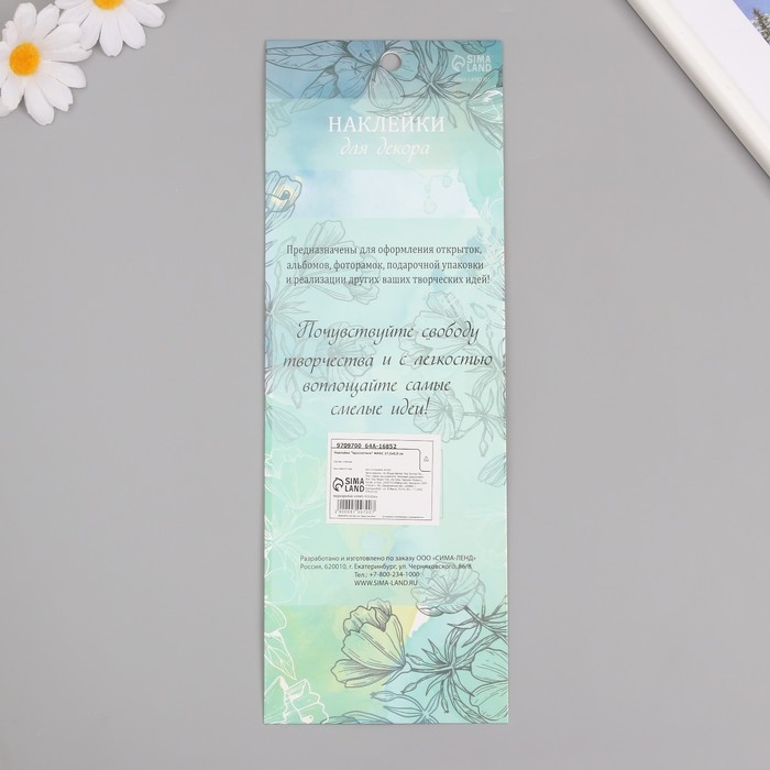 Наклейка пластик стразы Наклейка пластик стразы "Браслетики" МИКС 27,5х9,5 см