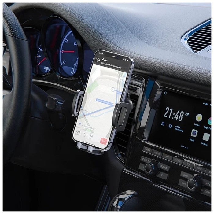 Автомобильный держатель Borofone BH52, в дефлектор, для 4.5-6.7 Автомобильный держатель Borofone BH52, в дефлектор, для 4.5-6.7", зажим 55-90 мм, чёрный